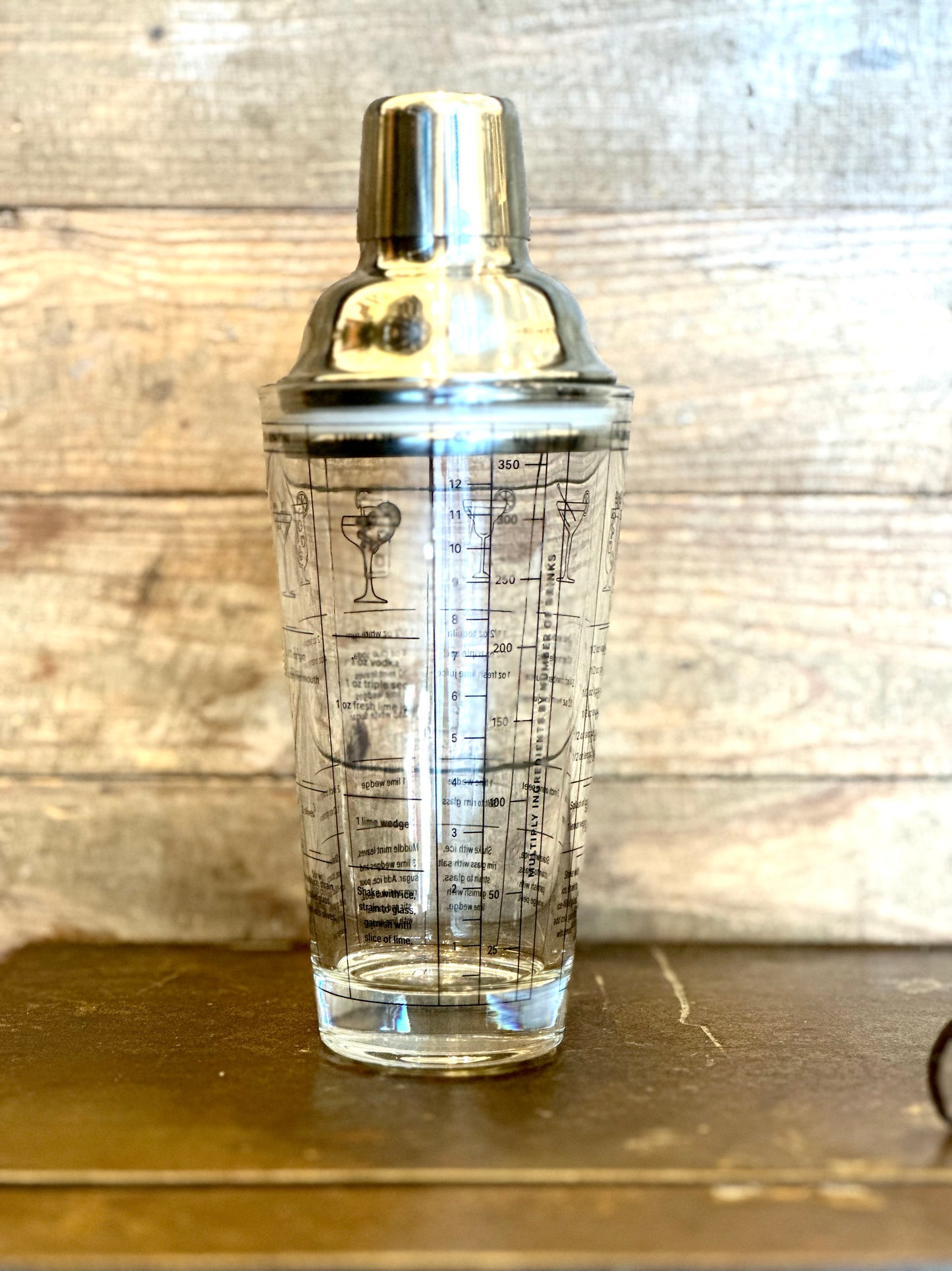 Glass Recipe Shaker