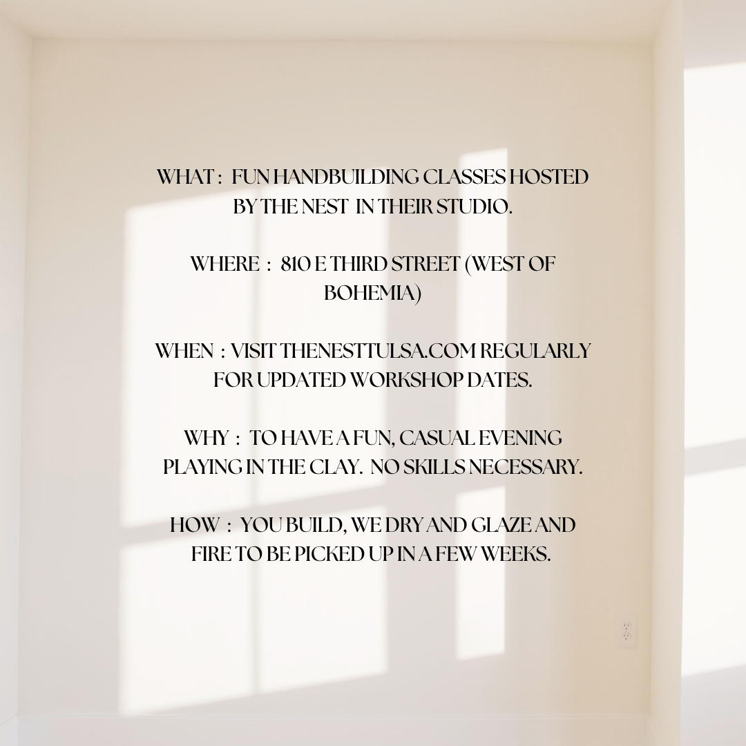 Drink. Clay. Love. Workshops