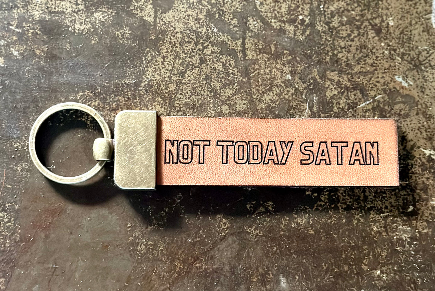 Not Today Satan Key Tag
